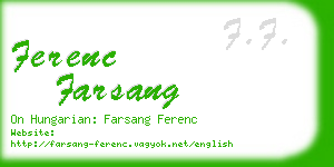 ferenc farsang business card